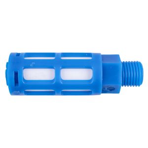 Plastic Breather Silencer 1/4' M Blue